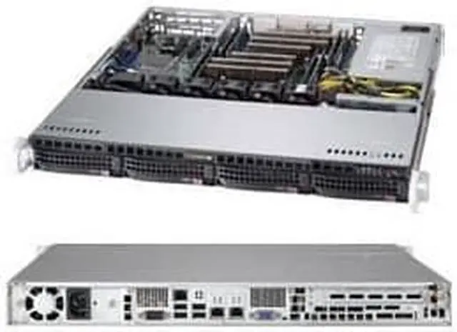Alt view image 2 of 6 - Supermicro CSE-813MFTQC-350CB 1U Chassis