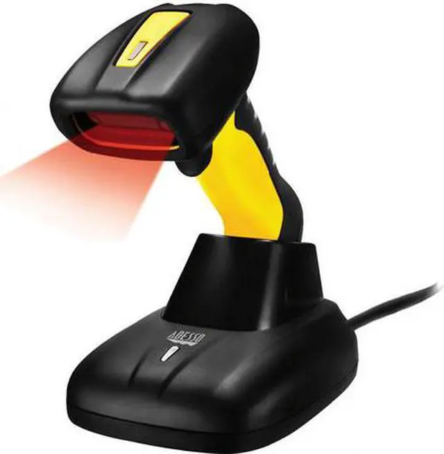 Alt view image 3 of 6 - Adesso NuScan 4100B Bluetooth Antimicrobial Waterproof CCD Barcode Scanner with Charging Cradle