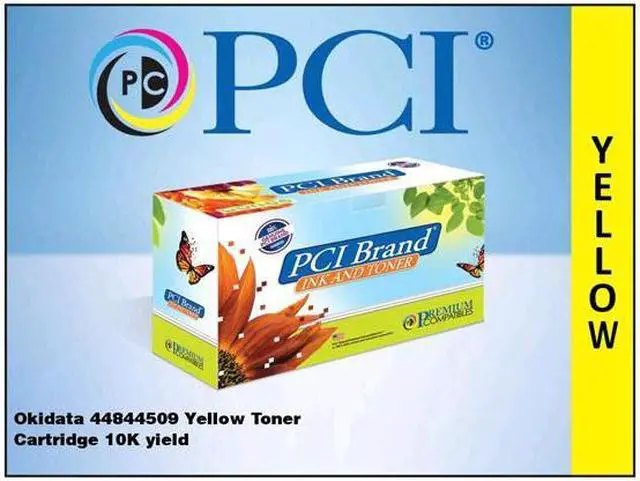 Main image of Pci Pci Brand Okidata 44844509 Yellow Toner Cartridge 10k Yield For Okidata C831, Ok - 44844509-PCI