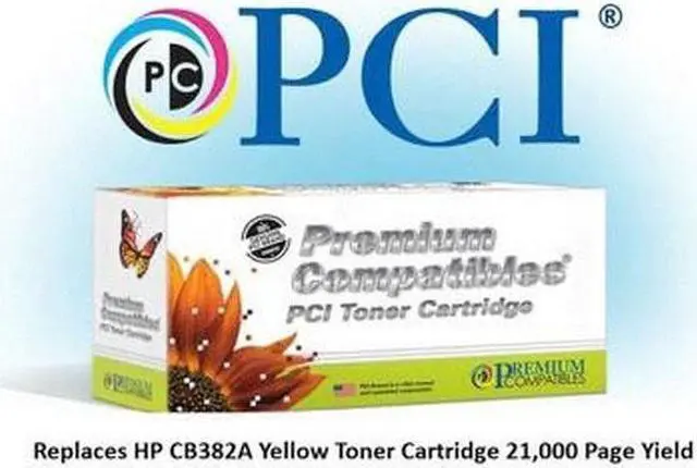 Main image of Premium Compatibles CB382ARPC Toner Cartridge - Replacement for HP (CB382A) - Yellow