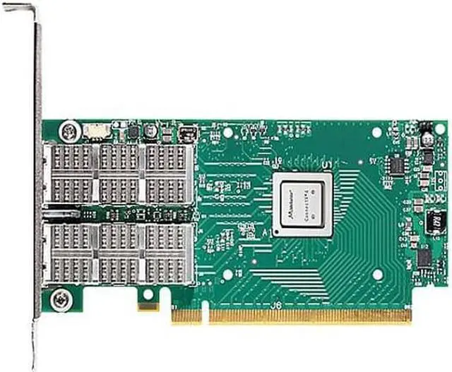 Alt view image 2 of 7 - Mellanox Technologies MCX456A-ECAT Connectx-4 Vpi Adapter Card, Edr Ib (100Gb/S) And 100Gbe, Dual-Port Qsfp, Pcie3.