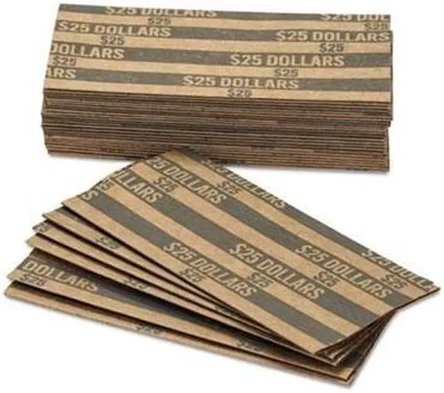 Alt view image 2 of 6 - Pap-R Products Flat Coin Wrappers Dollar Coin $25 Pop-Open Wrappers 1000/Box