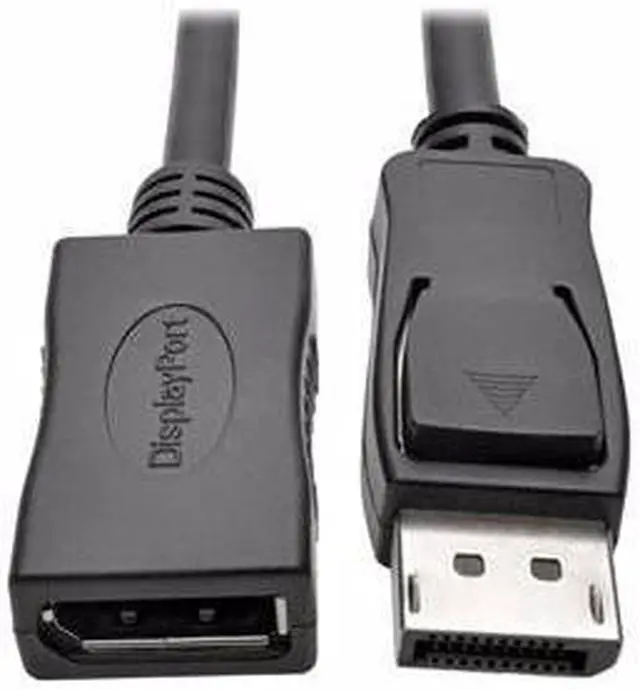 Alt view image 2 of 20 - Tripp Lite P579-003 3 ft. Black DisplayPort Extension Cable with Latch, 4K x 2K (3840 x 2160) @ 60 Hz, HDCP 2.2 (M/F) Male to Female