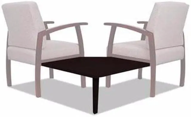 Main image of Alera Reception Lounge 700 Series Gang Table, Corner, 27 1/2 x 27 1/2, Mahogany