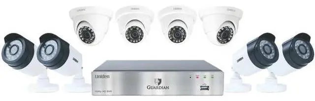 Alt view image 6 of 7 - UNIDEN G7844D2 Wired DVR Security Camera System w/ 4 1080P Bullet Cameras, 4 1080P Dome Cameras and 2 TB HDD
