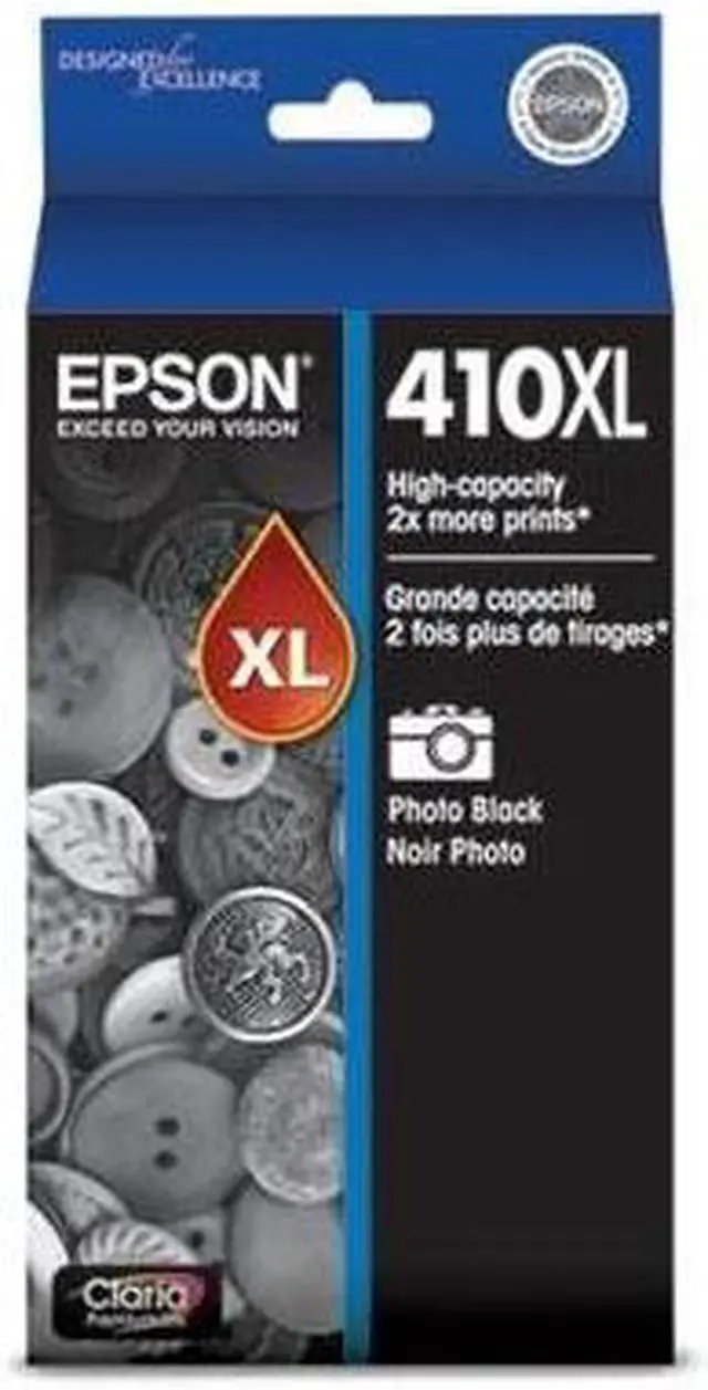 Main image of T410XL120S (410XL) Claria High-Yield Photo Ink, 500 Page-Yield, Black