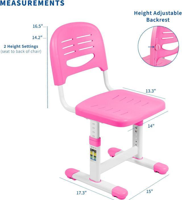 Vivo height adjustable childrens desk & chair kids interactive work best sale station pink