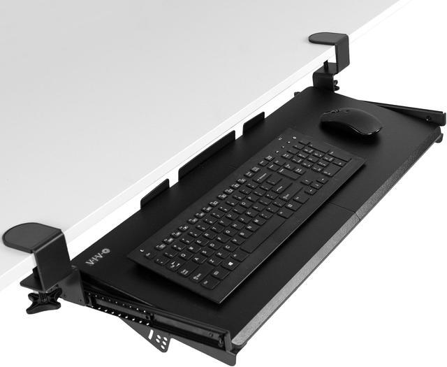 vivo Extra Sturdy Clamp-On Computer Keyboard Tray Platform with Pencil Drawer