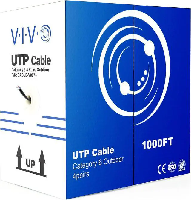 Alt view image 2 of 11 - VIVO 1000ft Cat6 LAN Ethernet Cable Wire 1,000ft Cat-6 Waterproof Outdoor Burial