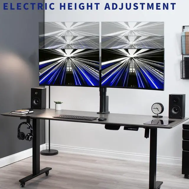 Alt view image 2 of 7 - VIVO Electric 20" to 32" Dual Monitor Desk Mount, Touch Screen Memory Controller, Height Adjustable Stand (STAND-E-102A)