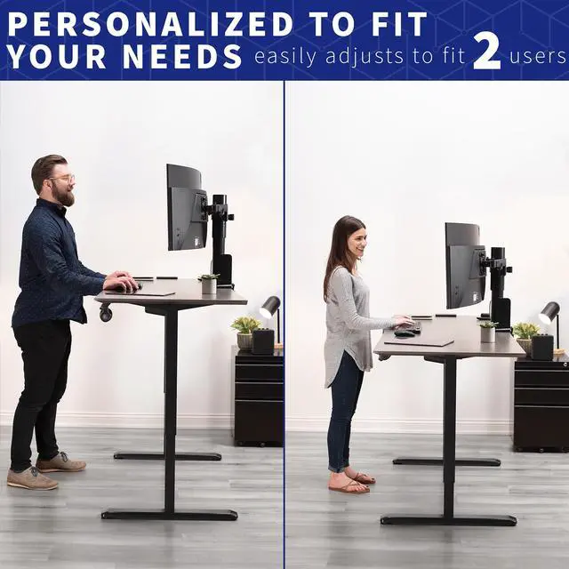 Alt view image 4 of 7 - VIVO Electric 20" to 32" Dual Monitor Desk Mount, Touch Screen Memory Controller, Height Adjustable Stand (STAND-E-102A)