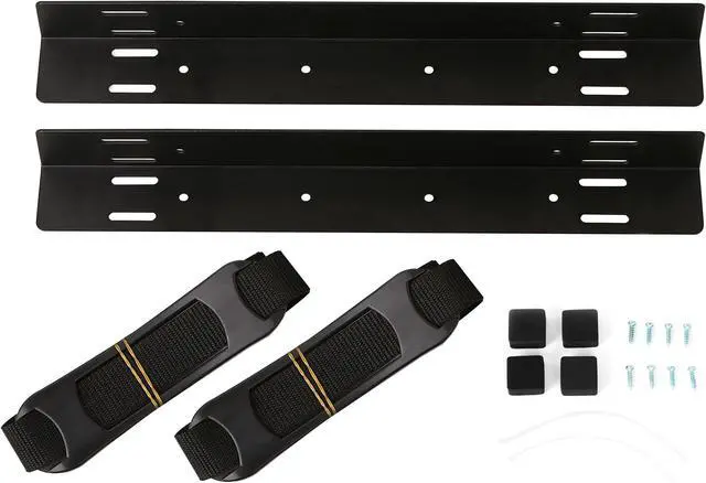 Alt view image 6 of 7 - VIVO Black Universal PC Wall Mount - Adjustable Steel Bracket | Computer Case Open Frame Strap Holder (MOUNT-PC03V)
