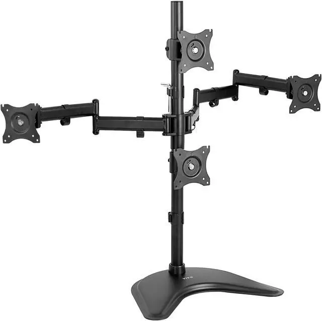 Main image of VIVO Quad LCD Monitor Desk Stand Mount Free-Standing 3 + 1 = 4 Screens up to 24" (STAND-V004Z)