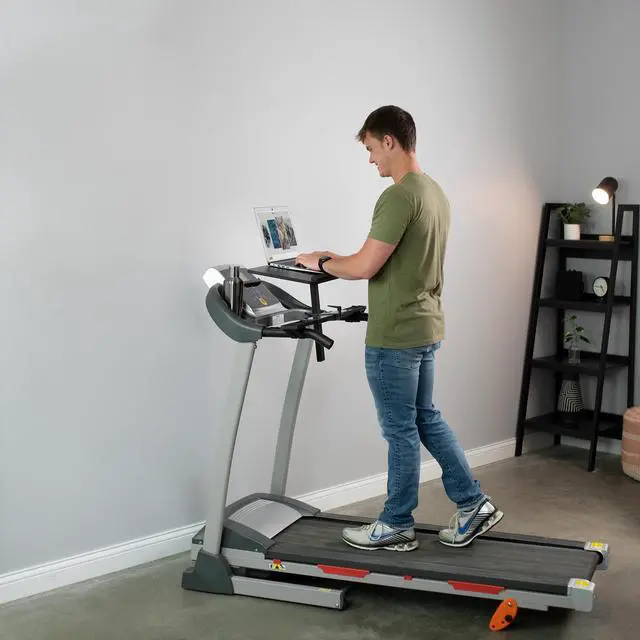 Alt view image 7 of 15 - VIVO Height Adjustable Laptop Desk for Treadmills, Wooden Notebook Tray