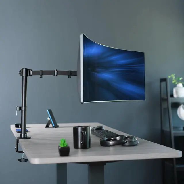 Alt view image 2 of 13 - VIVO Single Ultrawide Monitor Desk Mount, Adjustable Stand for Screens up to 45"