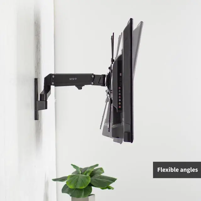 Alt view image 6 of 7 - VIVO Black Premium Aluminum Single TV Wall Mount Arm for Screens up to 55"