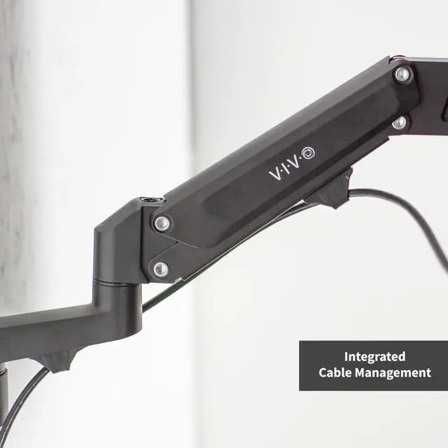 Alt view image 7 of 7 - VIVO Black Premium Aluminum Single TV Wall Mount Arm for Screens up to 55"