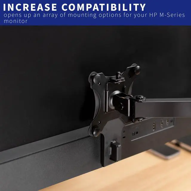 Alt view image 5 of 7 - VIVO Quick Attach Steel VESA Adapter Plate Designed for Compatible HP M-Series Monitors (MOUNT-HP01M)