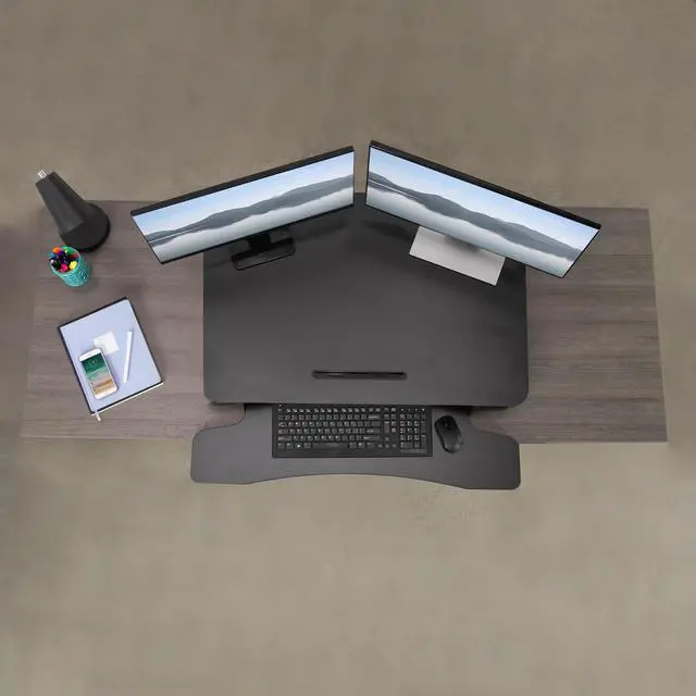 VIVO Deluxe Height Adjustable Standing Tabletop Desk Monitor Laptop ...