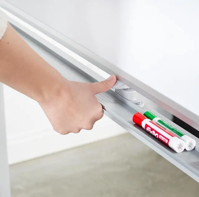 Alt view image 6 of 7 - VIVO Mobile Dry Erase Board 48" x 32" Double Sided Magnetic Whiteboard Aluminum Frame Rolling Stand (CART-WB48S)