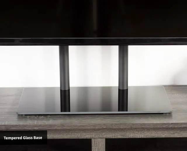 Alt view image 6 of 7 - VIVO Black Universal Economic 32" to 65" LCD Flat Screen TV Table Top Stand | VESA Mount with Glass Base (STAND-TV00H)