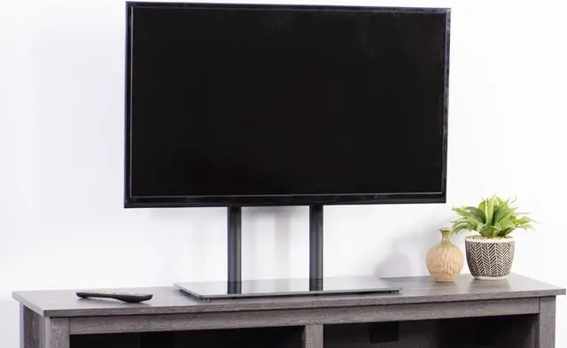 Alt view image 7 of 7 - VIVO Black Universal Economic 32" to 65" LCD Flat Screen TV Table Top Stand | VESA Mount with Glass Base (STAND-TV00H)