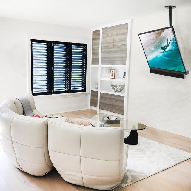 Alt view image 5 of 7 - VIVO Manual Flat Ceiling TV Mount with Soundbar Bracket | Fits 23" to 55" Screens up to 400x400 VESA (MOUNT-KIT-VCSB2)