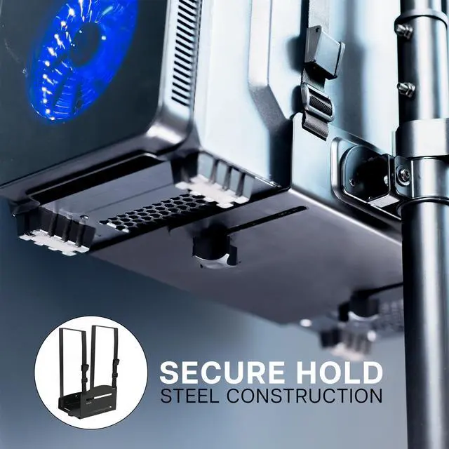 Alt view image 7 of 7 - VIVO Mobile Computer Cart with Monitor Mount, PC Holder, Keyboard Tray