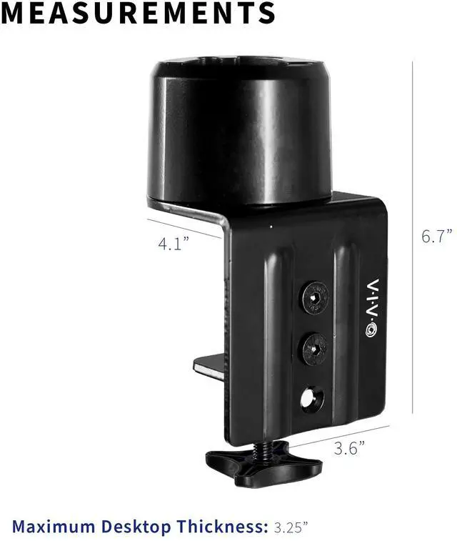Alt view image 4 of 7 - VIVO Heavy Duty Desk Clamp Converter Designed for ASUS ROG Monitors