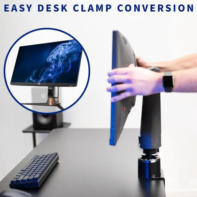 Alt view image 7 of 7 - VIVO Heavy Duty Desk Clamp Converter Designed for ASUS ROG Monitors