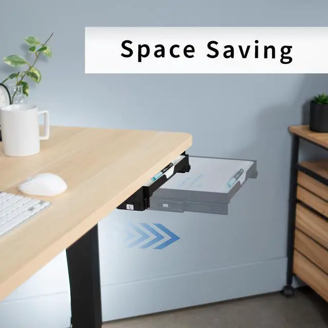Alt view image 5 of 7 - VIVO Under Desk Sliding 11 inch Pull-out Whiteboard Drawer, Compact Dry Erase Board Note-Taking Organizer, DESK-WB01S