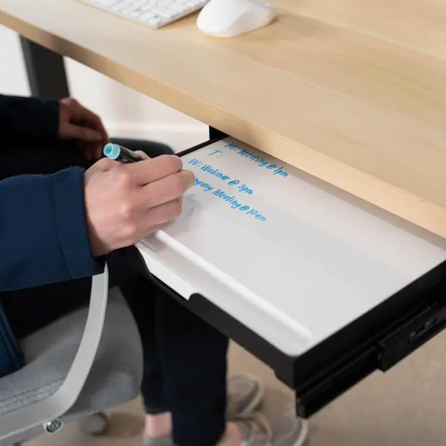 Alt view image 6 of 7 - VIVO Under Desk Sliding 11 inch Pull-out Whiteboard Drawer, Compact Dry Erase Board Note-Taking Organizer, DESK-WB01S