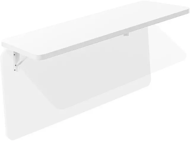 Main image of VIVO White Wall Mounted Folding 43 inch Workbench, Fold Away Workstation with Adjustable Steel Brackets (MOUNT-SF1FW)