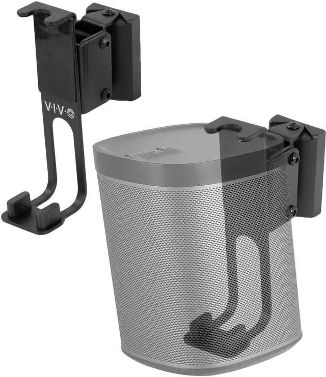 Main image of VIVO Black Dual Adjustable Wall Speaker Mounts Designed for Sonos One, SL, and Play:1 Audio Speakers (MOUNT-PLAY1B)
