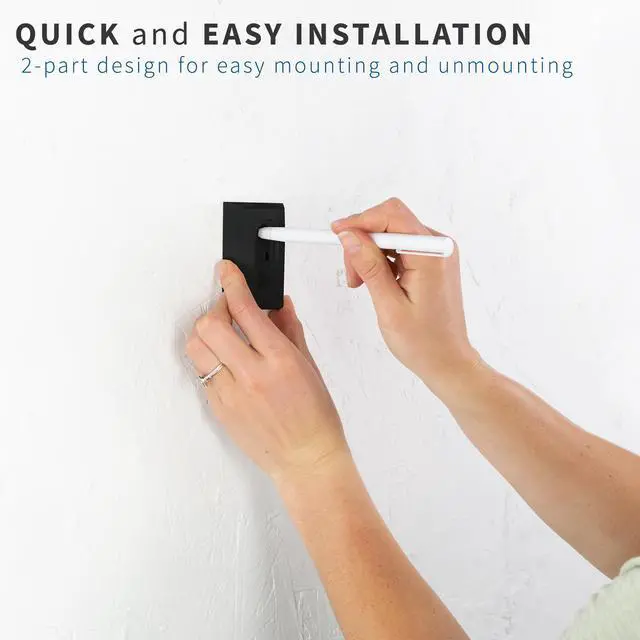 Alt view image 7 of 7 - VIVO Black Dual Adjustable Wall Speaker Mounts Designed for Sonos One, SL, and Play:1 Audio Speakers (MOUNT-PLAY1B)