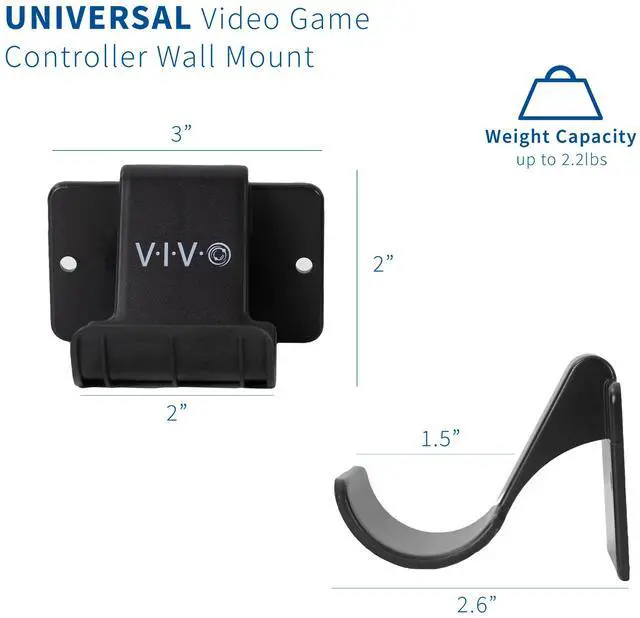 Alt view image 2 of 7 - VIVO Universal Video Game Controller Wall Mount for Playstation, Xbox, and More