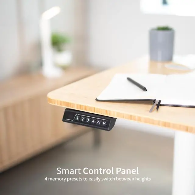 Alt view image 4 of 7 - VIVO White Electric Single Motor Stand Up Height Adjustable Desk Frame