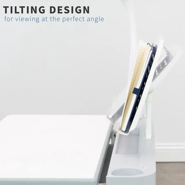 Alt view image 2 of 7 - VIVO White Book Holder Shelf for Height Adjustable Children's Desks