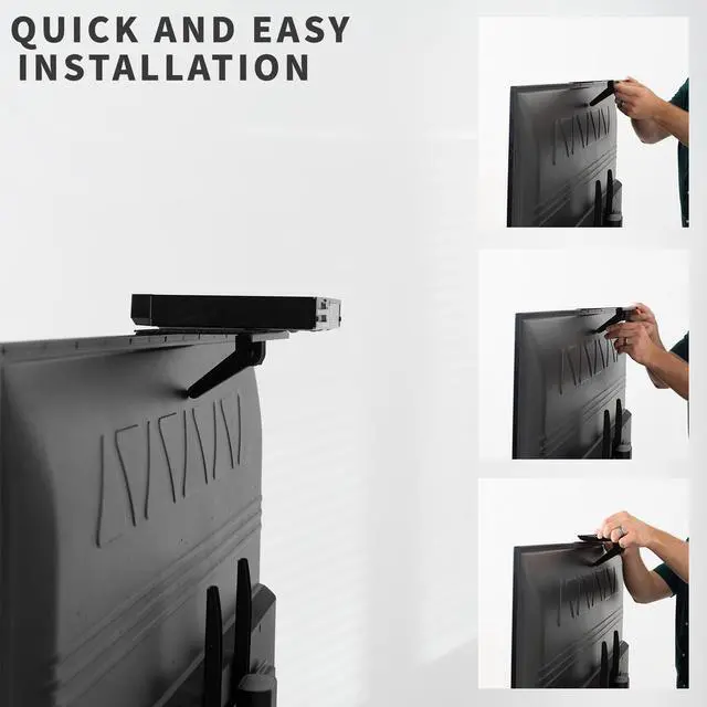 Alt view image 7 of 7 - VIVO 12" TV Top Shelf Mounting Bracket Holds Speaker, Streaming Device, and More