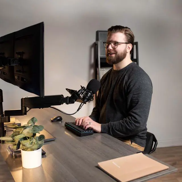 Alt view image 7 of 7 - VIVO Black Universal Microphone VESA Adapter Kit, VESA 75x75mm and 100x100mm