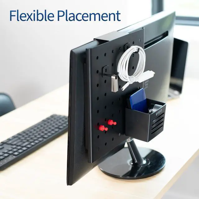 Alt view image 7 of 7 - VIVO Steel Hanging 10 x 11 inch Magnetic Pegboard for 1.2 Inch Surfaces