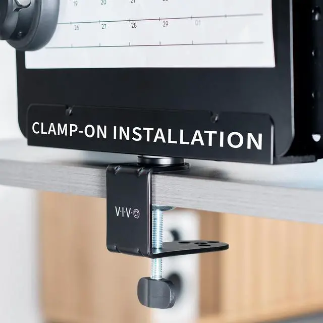 Alt view image 7 of 7 - VIVO Steel Clamp-on Rotating Pegboard with Laptop Holder, Magnetic Desk Accessory Organizer, Black, PP-DK02L