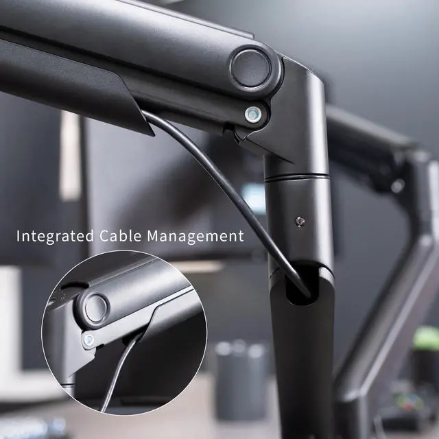 Alt view image 6 of 7 - VIVO Mechanical Spring Dual Ultra Wide Monitor Mount, Fits up to 45" Screens