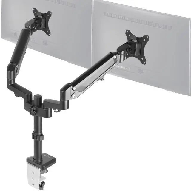 Main image of VIVO Black Heavy Duty Dual 17" to 32" Monitor Pneumatic Spring Arms, Sit-Stand Desk Mount (STAND-V200G)