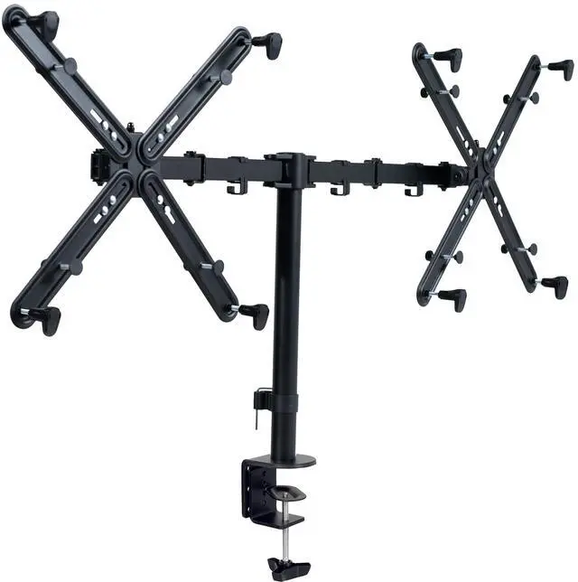 Main image of VIVO Non-VESA Dual Monitor Arm Desk Mount up to 27" Fully Adjustable Stand with VESA Adapter Brackets (STAND-V002VA)