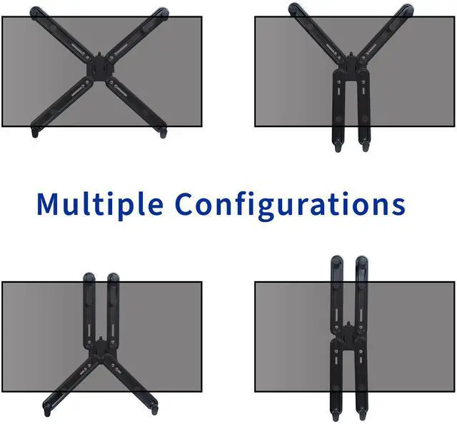 Alt view image 5 of 7 - VIVO Non-VESA Dual Monitor Arm Desk Mount up to 27" Fully Adjustable Stand with VESA Adapter Brackets (STAND-V002VA)