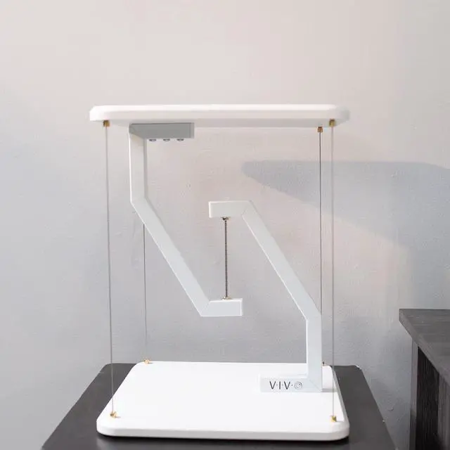 Alt view image 7 of 7 - VIVO Universal White 12" Tensegrity Speaker Stand, Floating Tabletop Platform