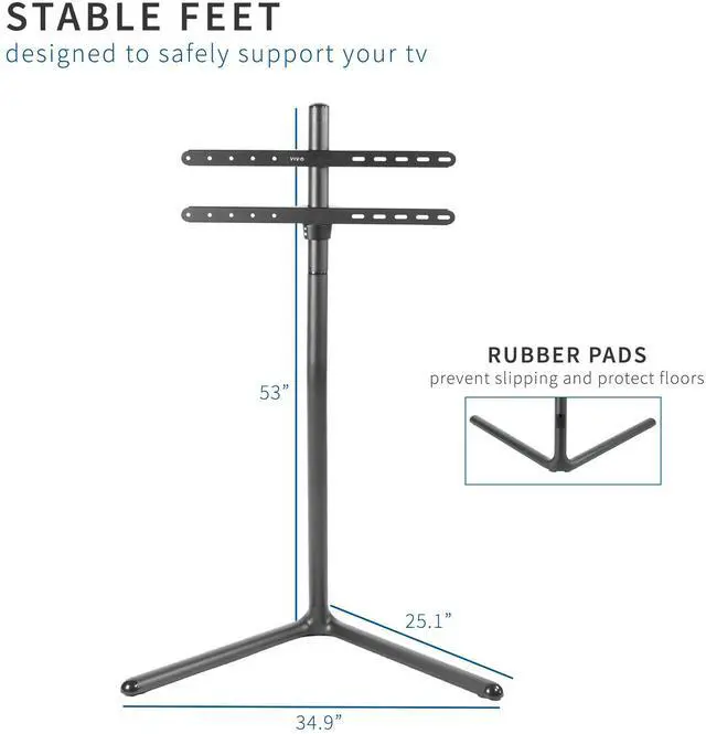 Alt view image 6 of 8 - VIVO Space Saving 49" to 70" Screen Studio Display TV Stand | Television Mount with V-Base (STAND-TV70B)