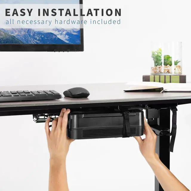 Alt view image 4 of 7 - VIVO Universal Under-Desk & Wall UPS & Mini PC Mount | Uninterruptible Power Supply & Mini Computer Mount (MOUNT-UPS01)