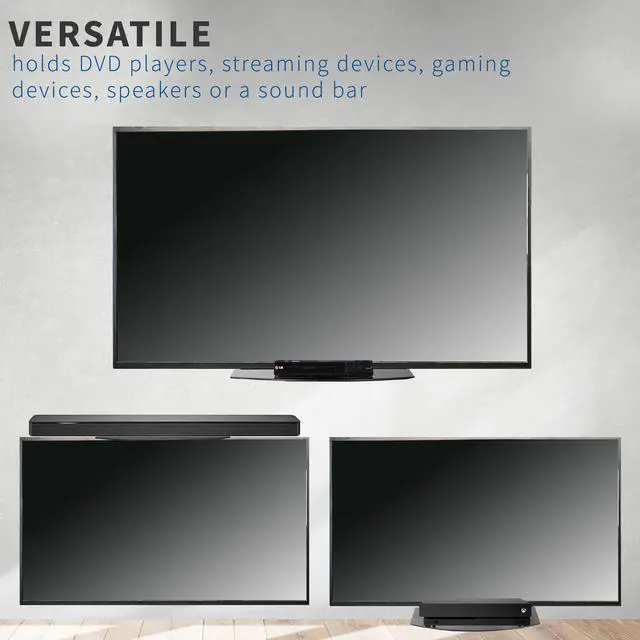 Alt view image 7 of 8 - VIVO Under or Above VESA TV Wall Mount Shelving Bracket AV Component Glass Shelf